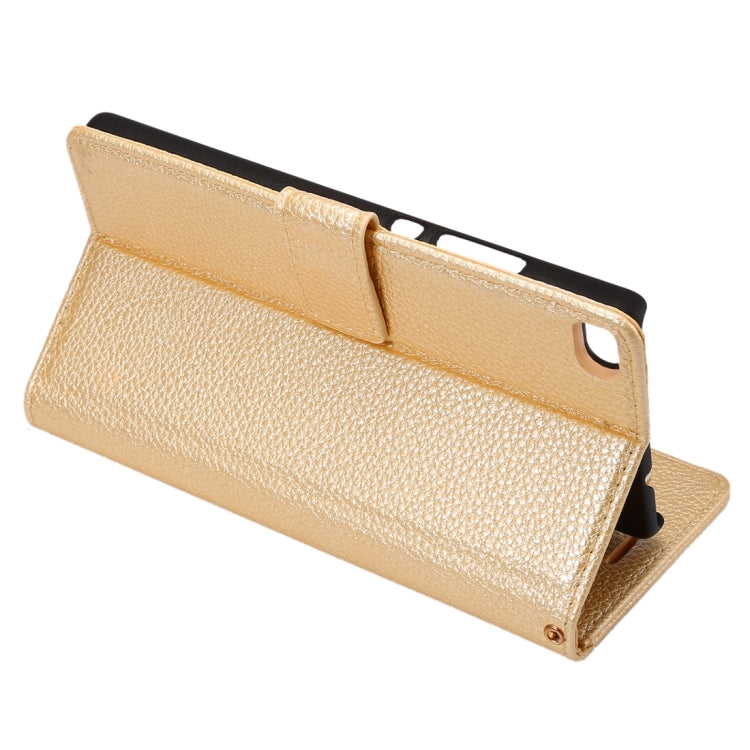 For Huawei P8 Standard Edition, Litchi Texture Leather Case with Card Slots & Holder & Wallet & Photo Frame & Lanyard