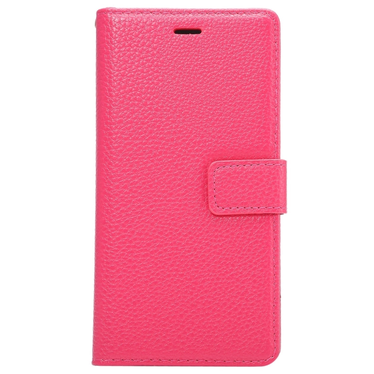 For Huawei P8 Standard Edition, Litchi Texture Leather Case with Card Slots & Holder & Wallet & Photo Frame & Lanyard