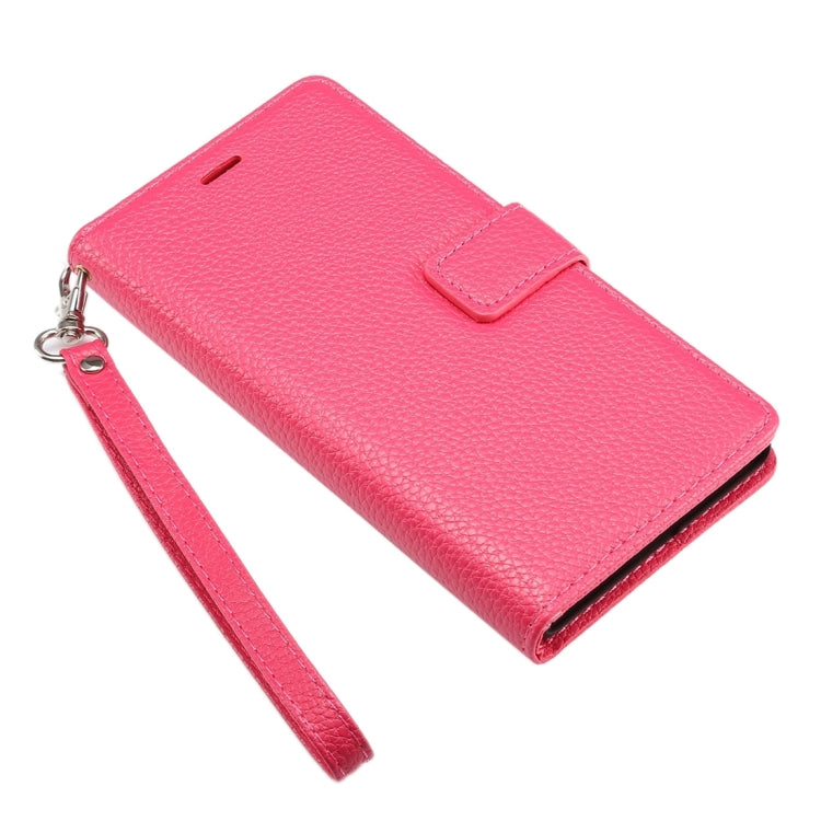 For Huawei P8 Standard Edition, Litchi Texture Leather Case with Card Slots & Holder & Wallet & Photo Frame & Lanyard