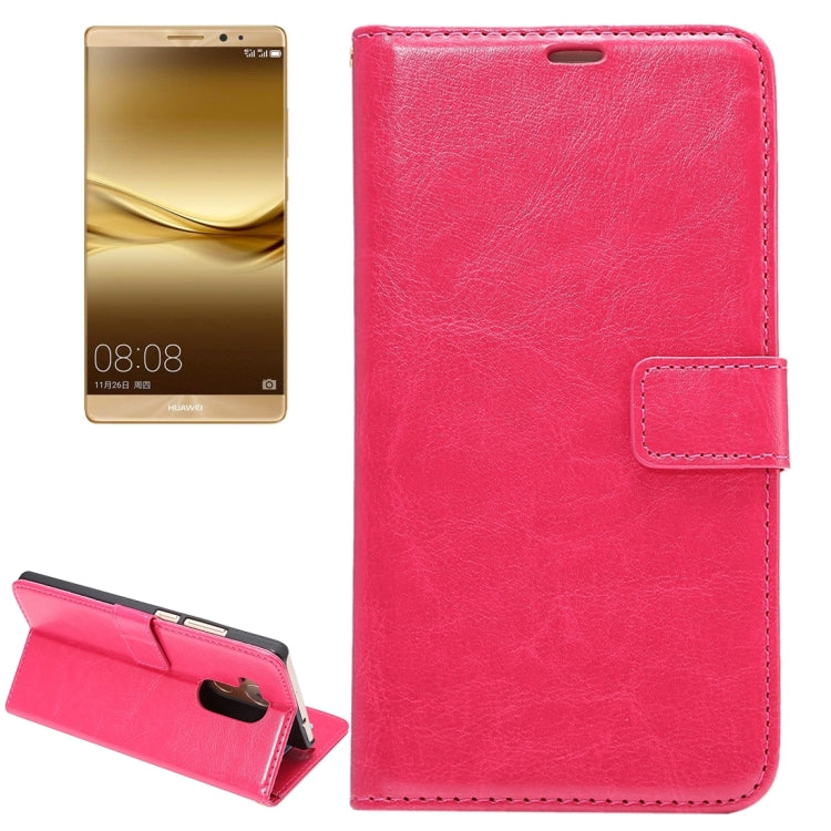 For Huawei Mate 8 Crazy Horse Texture Horizontal Flip Leather Case with Card Slots & Holder & Wallet & Photo Frame & Lanyard