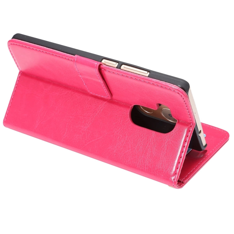 For Huawei Mate 8 Crazy Horse Texture Horizontal Flip Leather Case with Card Slots & Holder & Wallet & Photo Frame & Lanyard