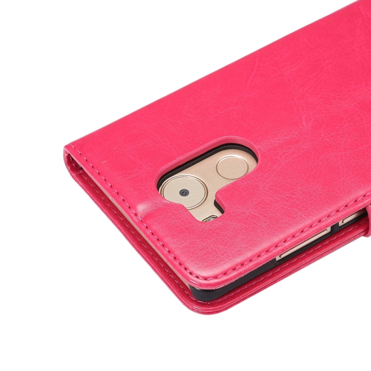 For Huawei Mate 8 Crazy Horse Texture Horizontal Flip Leather Case with Card Slots & Holder & Wallet & Photo Frame & Lanyard