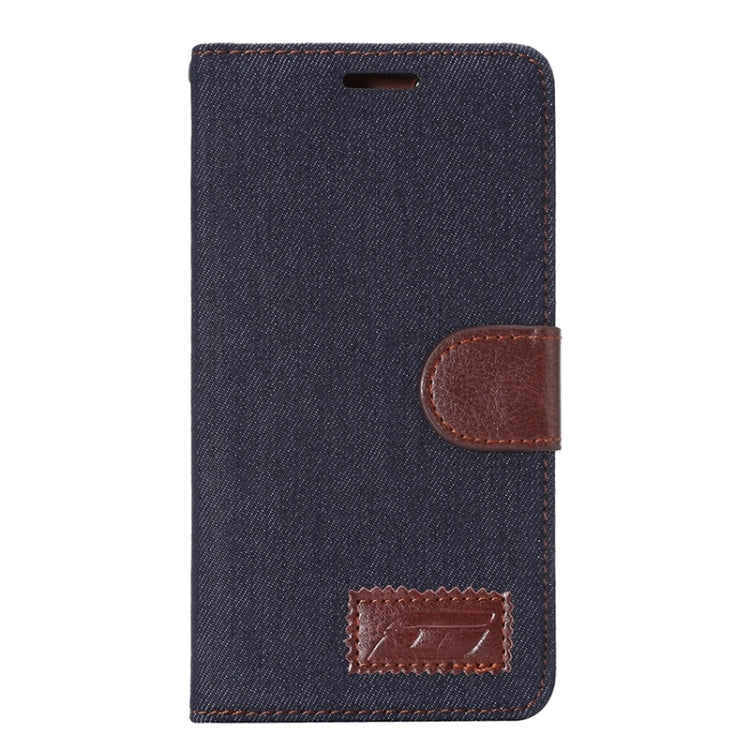 Denim Texture Leather Case with Holder & Card Slots for Sony Xperia C4 / E5303 / E5306 / E5353(Black)
