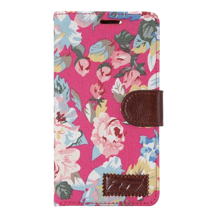 Flower Cloth Leather Case with Holder & Card Slots for Sony Xperia C4 / E5303 / E5306 / E5353