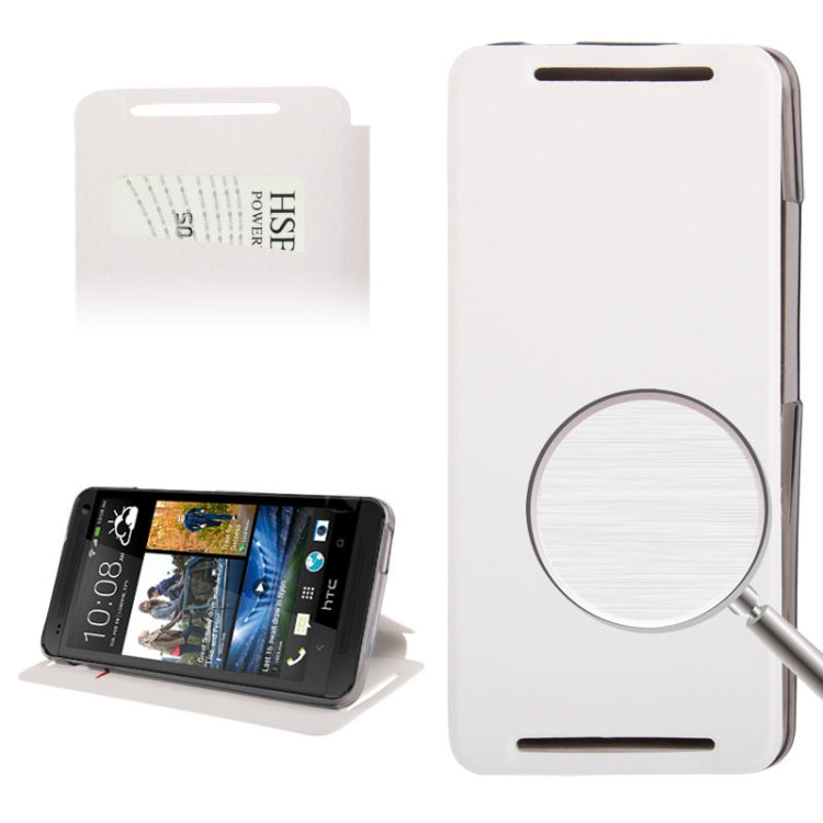 Brushed Texture Leather Case with Credit Card Slot & Holder for HTC One Max / T6 / 809d