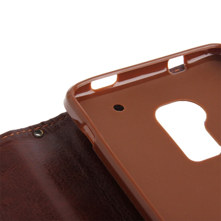 Denim Texture Horizontal Flip Leather Case with Holder & Credit Card Slots for HTC One Max / T6 / 809d (Blue)