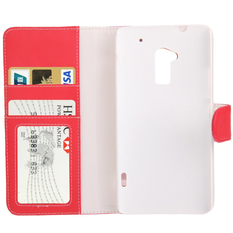 Litchi Texture Leather Case with Credit Card Slot & Holder for HTC One Max / T6 / 809d