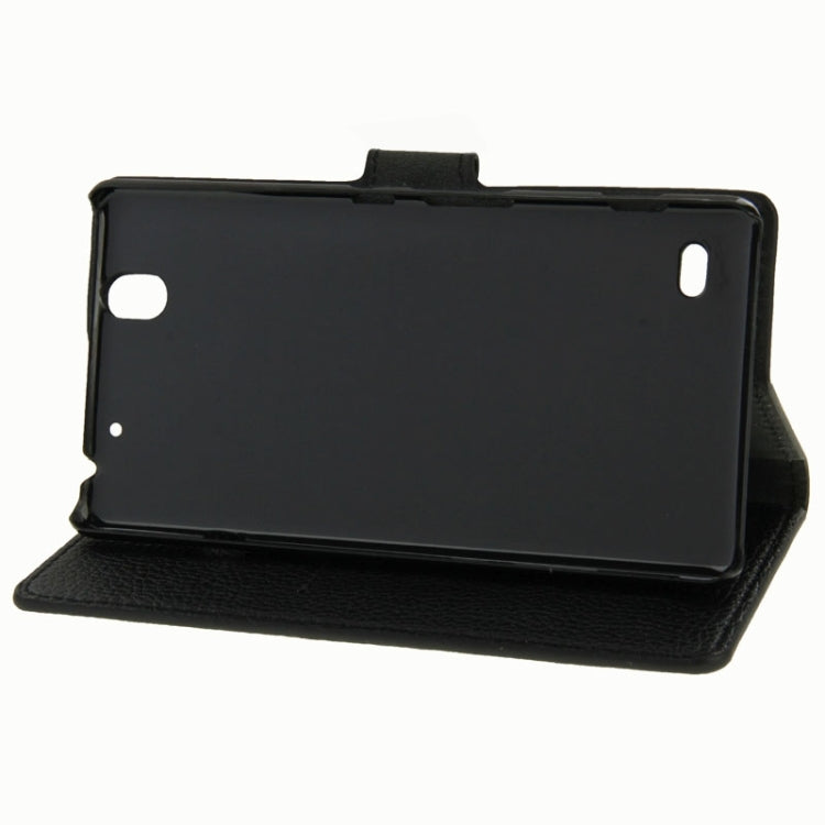 Litchi Texture Horizontal Flip Leather Case with Card Slots & Wallet & Holder for Sony Xperia C4
