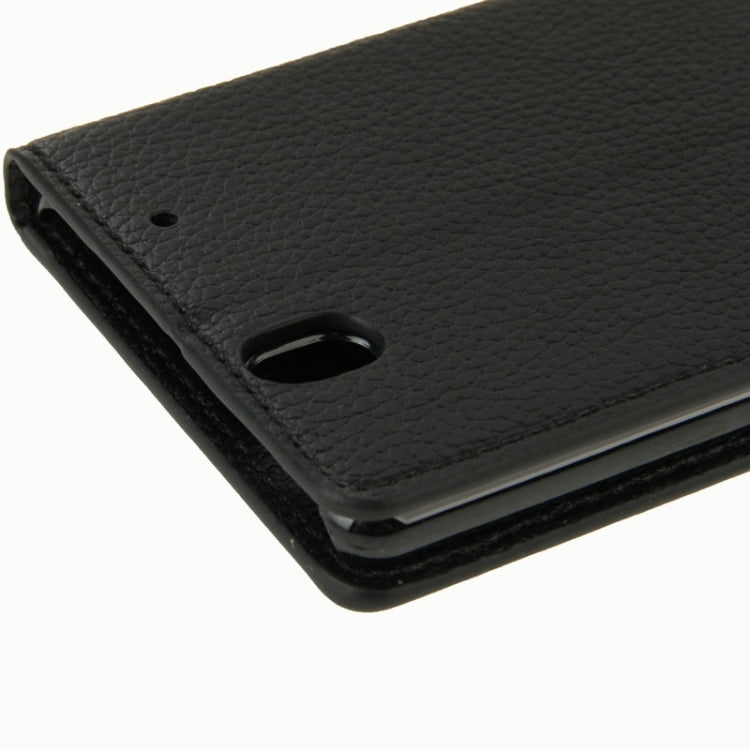 Litchi Texture Horizontal Flip Leather Case with Card Slots & Wallet & Holder for Sony Xperia C4