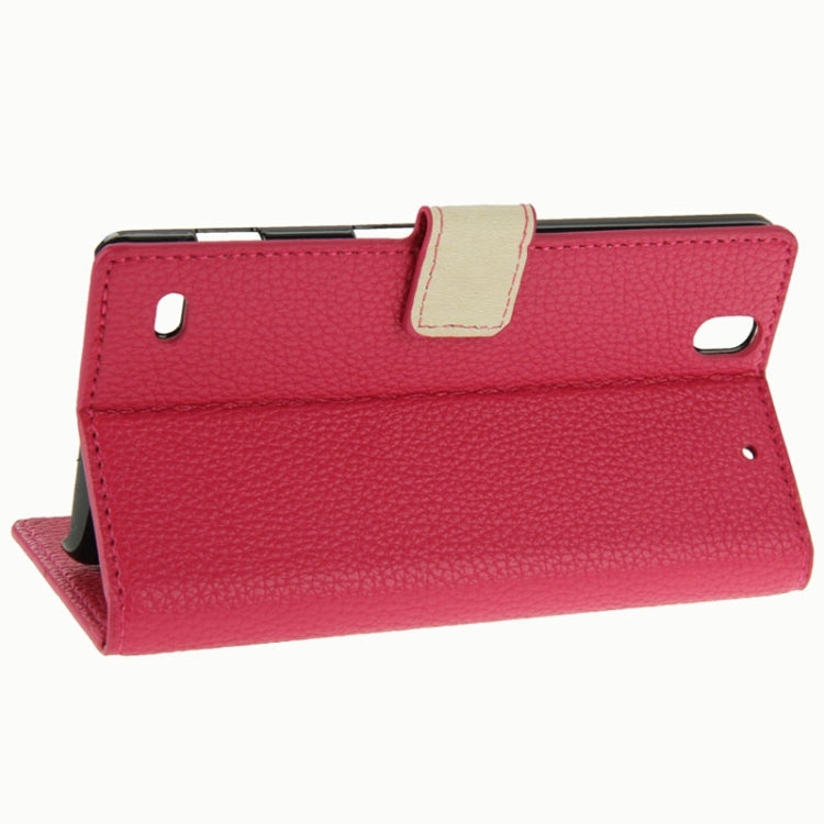 Litchi Texture Horizontal Flip Leather Case with Card Slots & Wallet & Holder for Sony Xperia C4