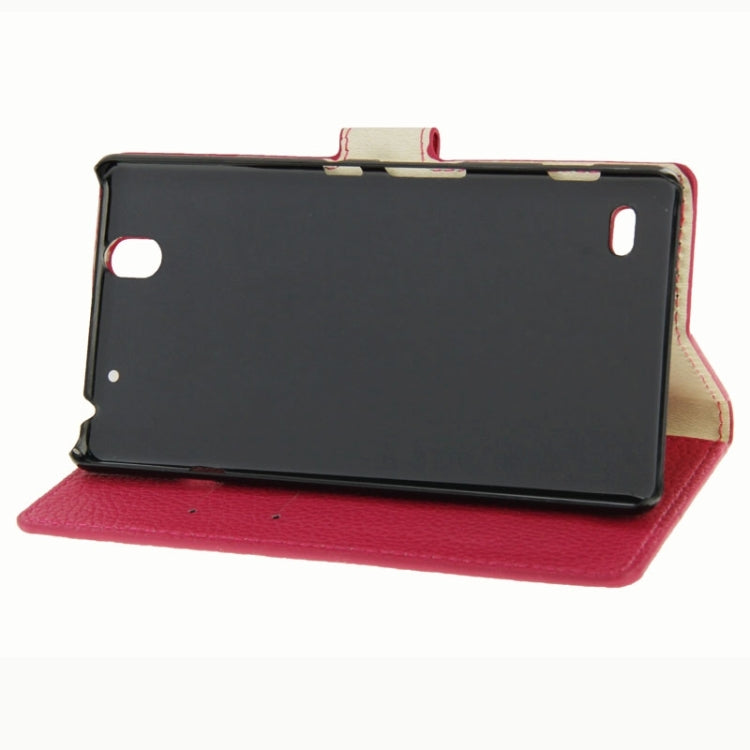 Litchi Texture Horizontal Flip Leather Case with Card Slots & Wallet & Holder for Sony Xperia C4