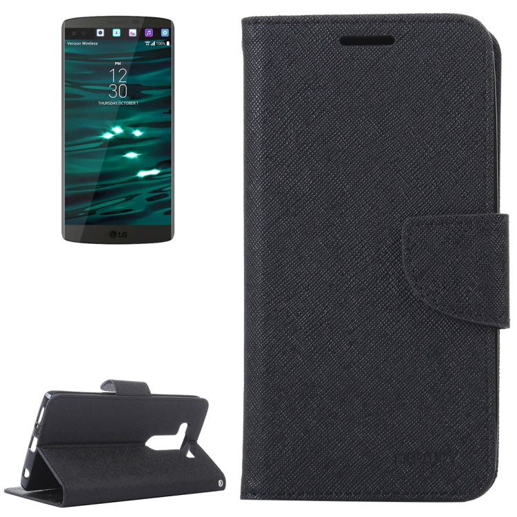 Cross Texture Horizontal Flip Leather Case with Holder & Wallet & Card Slots for LG V10
