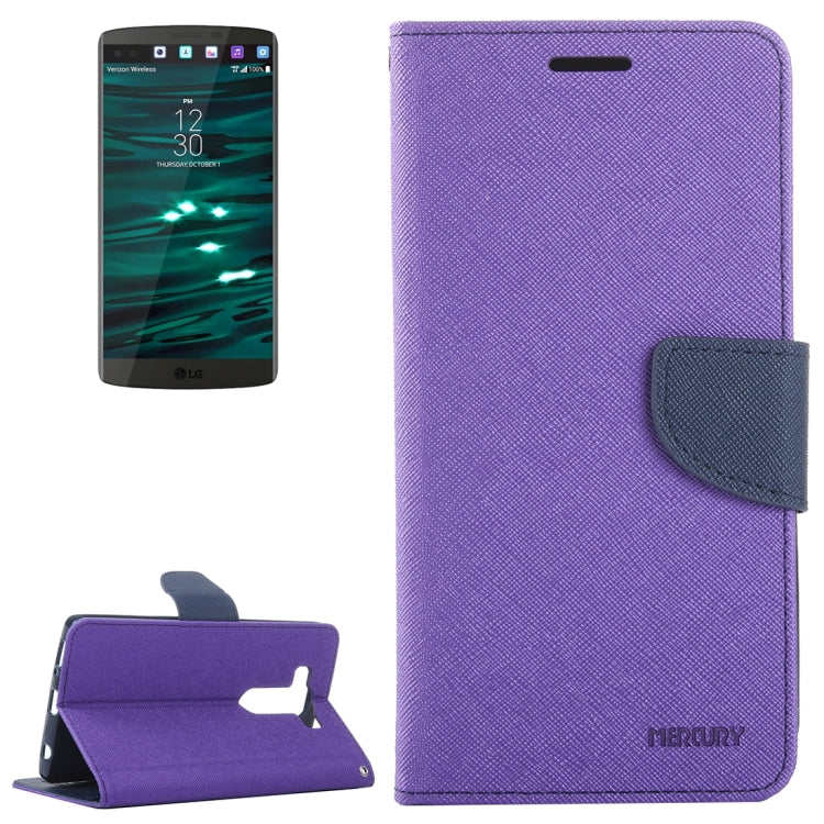 Cross Texture Horizontal Flip Leather Case with Holder & Wallet & Card Slots for LG V10