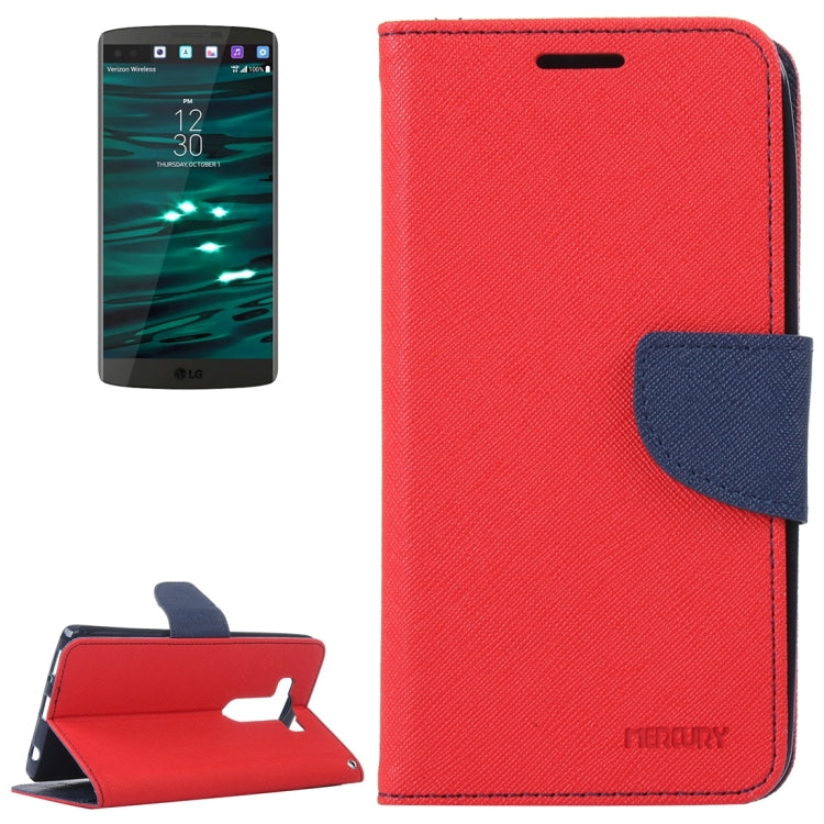 Cross Texture Horizontal Flip Leather Case with Holder & Wallet & Card Slots for LG V10