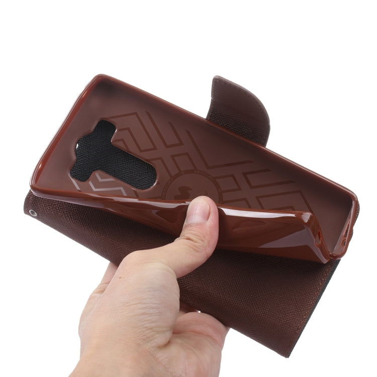 Cross Texture Horizontal Flip Leather Case with Holder & Wallet & Card Slots for LG V10