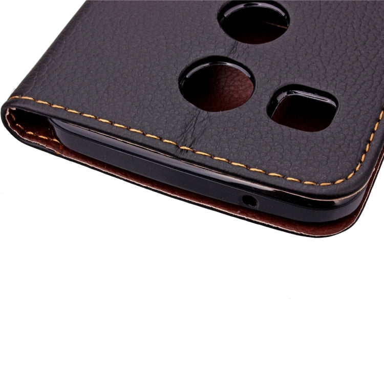 Leaf Magnetic Snap Litchi Texture Horizontal Flip Leather Case with Card Slots & Wallet & Holder & Lanyard for Google Nexus 5X