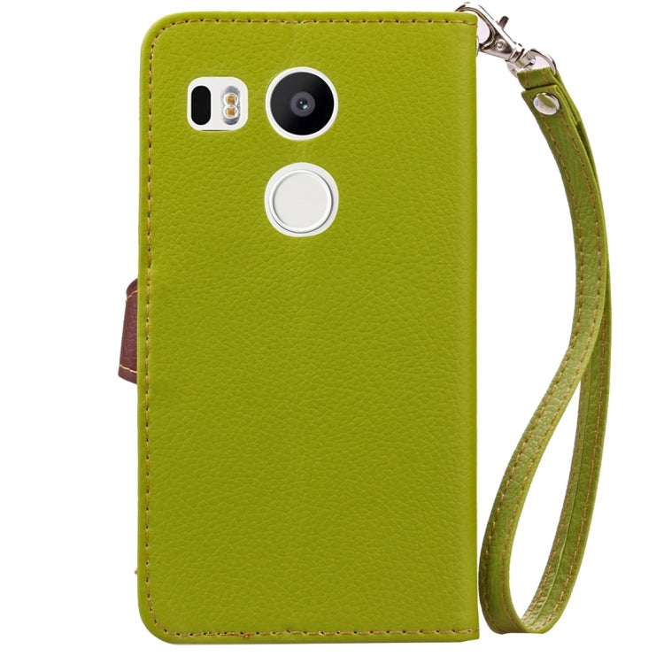 Leaf Magnetic Snap Litchi Texture Horizontal Flip Leather Case with Card Slots & Wallet & Holder & Lanyard for Google Nexus 5X