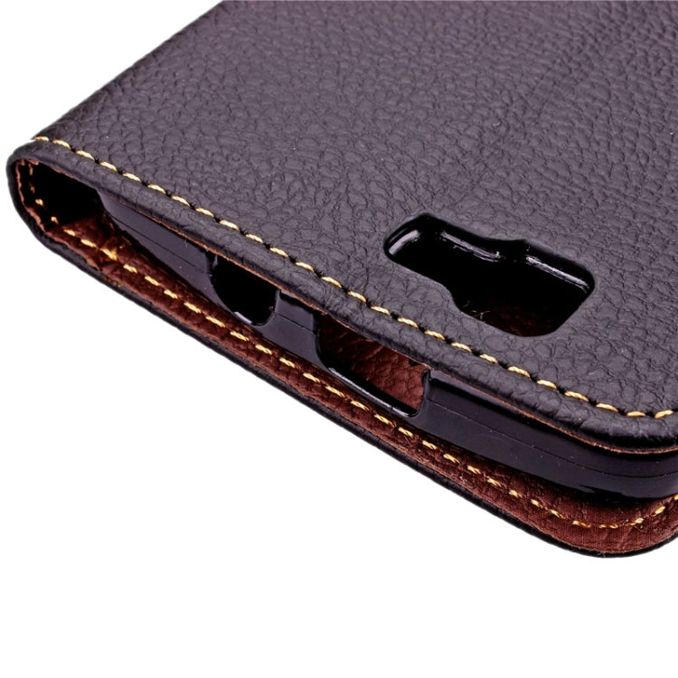 Leaf Magnetic Snap Litchi Texture Horizontal Flip Leather Case with Card Slots & Holder & Wallet & Lanyard for Wiko Rainbow