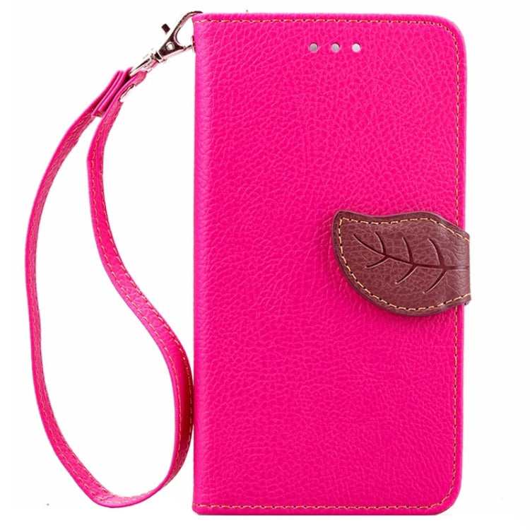 Leaf Magnetic Snap Litchi Texture Horizontal Flip Leather Case with Card Slots & Holder & Wallet & Lanyard for Wiko Rainbow