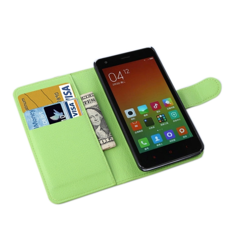Litchi Texture Horizontal Flip Leather Case with Card Slots & Holder & Wallet for Xiaomi Redmi 2