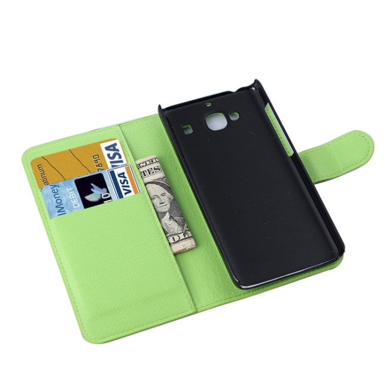 Litchi Texture Horizontal Flip Leather Case with Card Slots & Holder & Wallet for Xiaomi Redmi 2