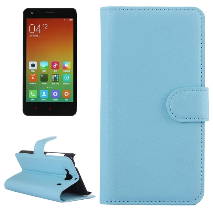 Litchi Texture Horizontal Flip Leather Case with Card Slots & Holder & Wallet for Xiaomi Redmi 2