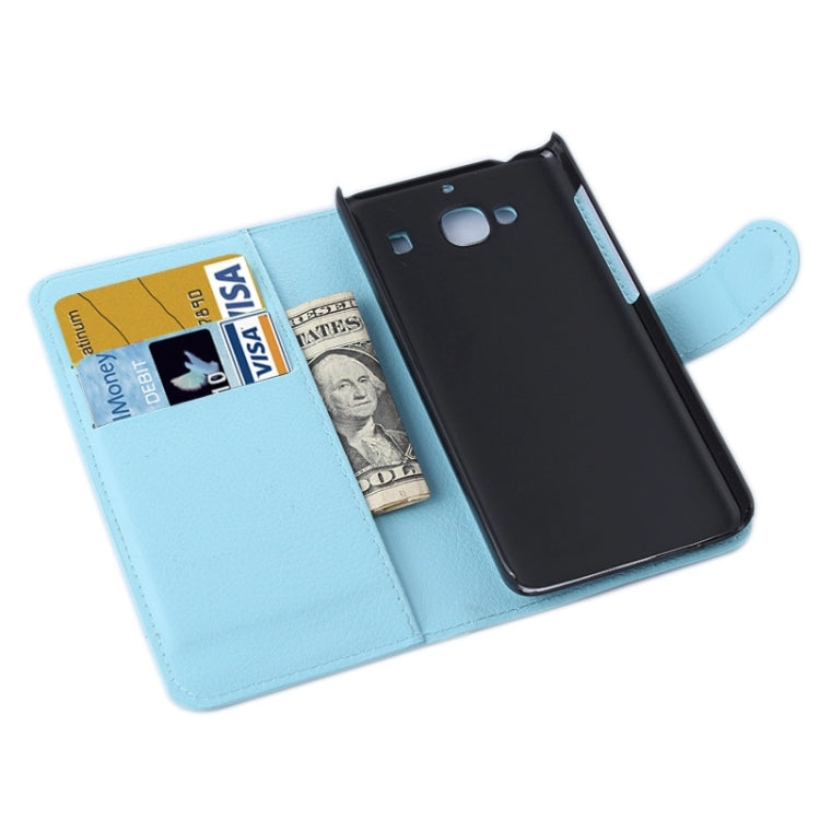 Litchi Texture Horizontal Flip Leather Case with Card Slots & Holder & Wallet for Xiaomi Redmi 2