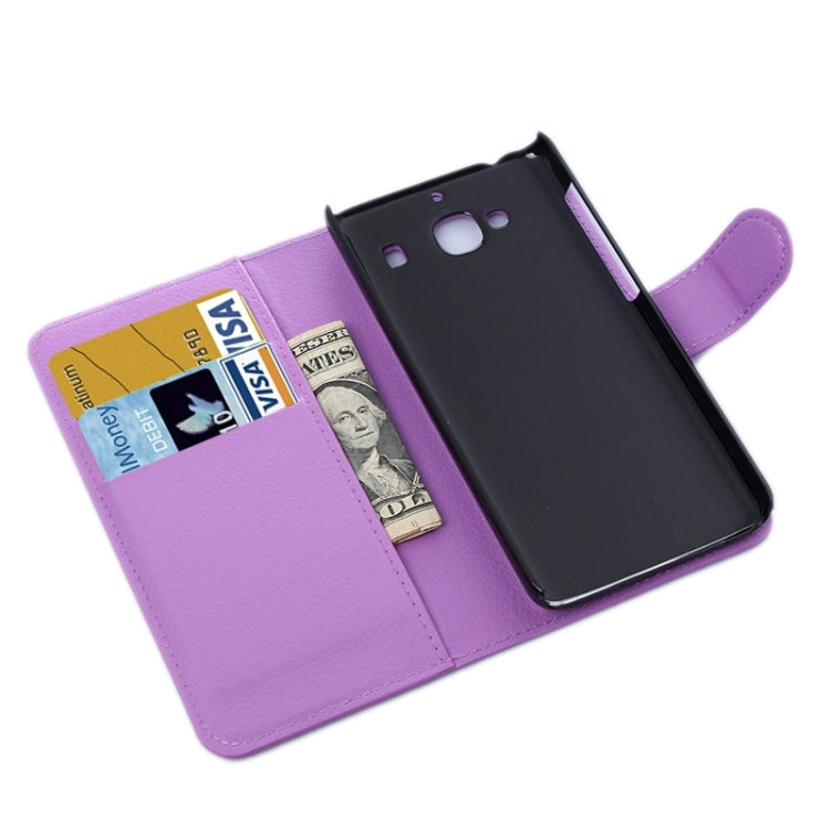 Litchi Texture Horizontal Flip Leather Case with Card Slots & Holder & Wallet for Xiaomi Redmi 2