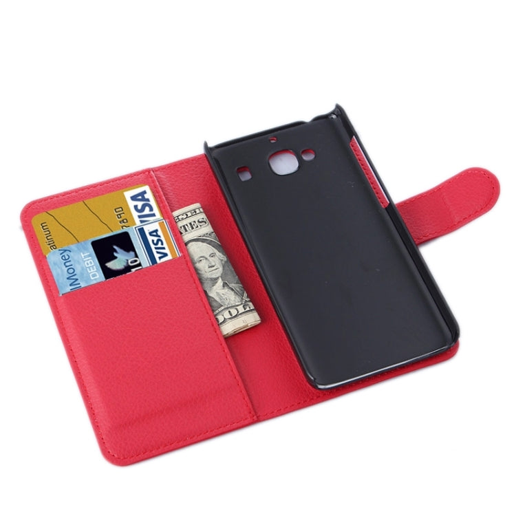 Litchi Texture Horizontal Flip Leather Case with Card Slots & Holder & Wallet for Xiaomi Redmi 2