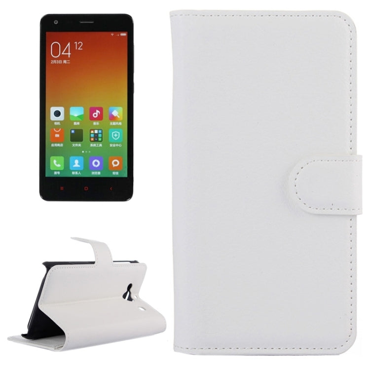 Litchi Texture Horizontal Flip Leather Case with Card Slots & Holder & Wallet for Xiaomi Redmi 2