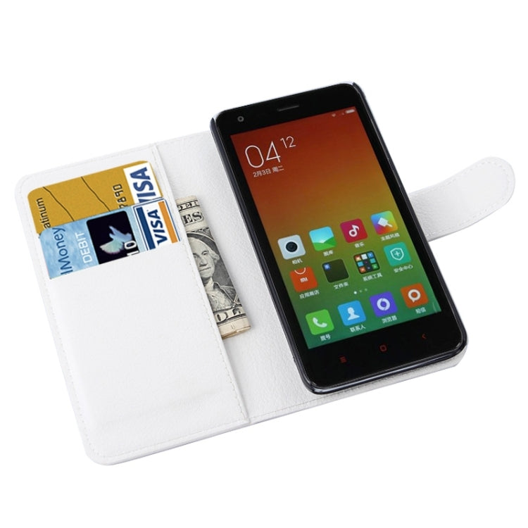 Litchi Texture Horizontal Flip Leather Case with Card Slots & Holder & Wallet for Xiaomi Redmi 2