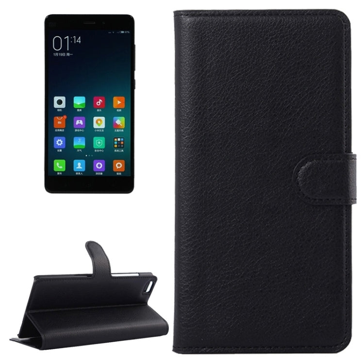 Litchi Texture Horizontal Flip Leather Case with Card Slots & Holder & Wallet for Xiaomi Mi Note