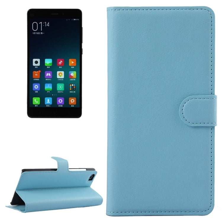 Litchi Texture Horizontal Flip Leather Case with Card Slots & Holder & Wallet for Xiaomi Mi Note