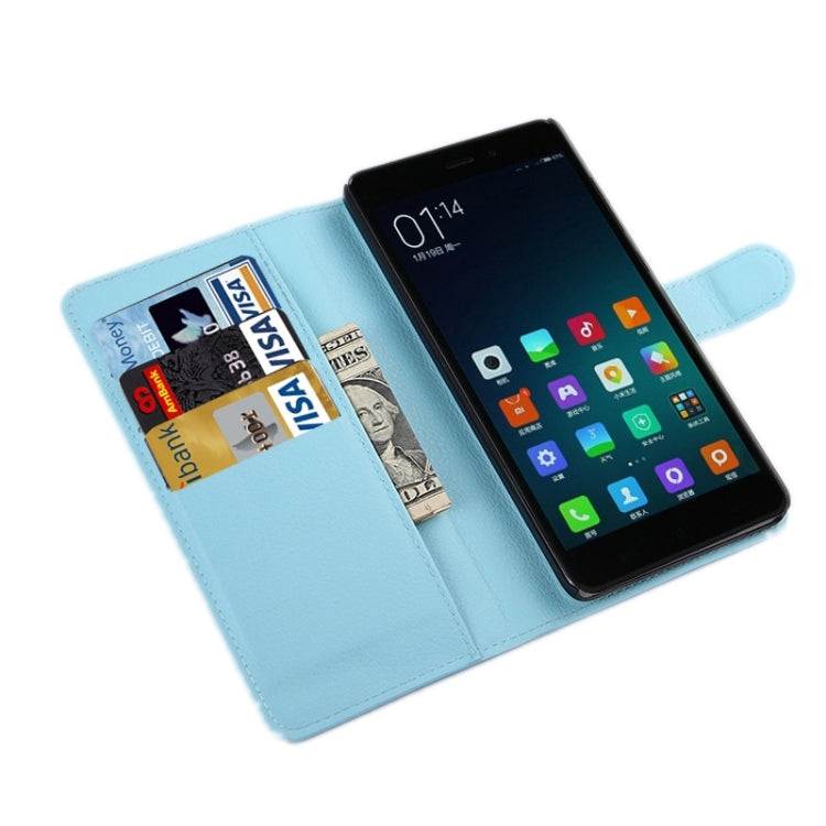 Litchi Texture Horizontal Flip Leather Case with Card Slots & Holder & Wallet for Xiaomi Mi Note
