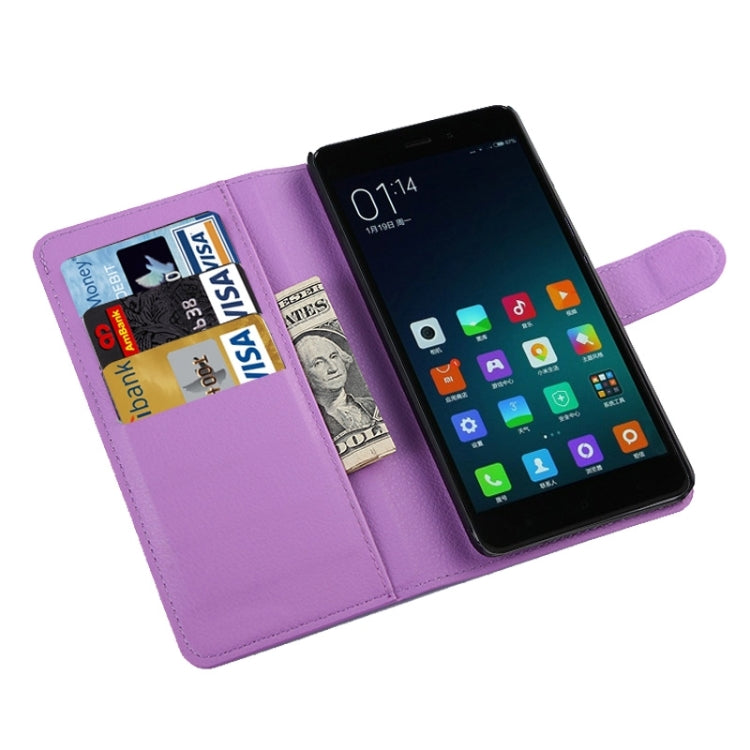 Litchi Texture Horizontal Flip Leather Case with Card Slots & Holder & Wallet for Xiaomi Mi Note