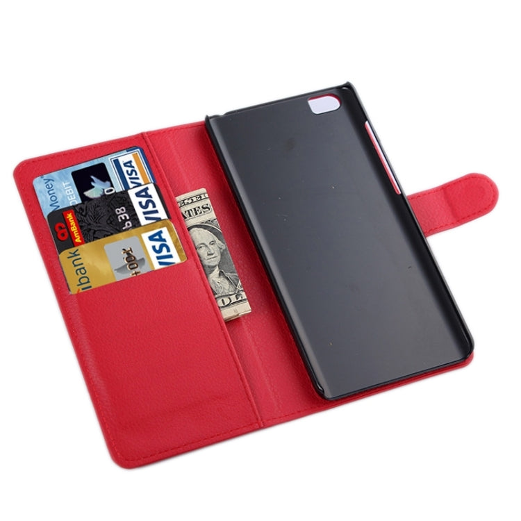 Litchi Texture Horizontal Flip Leather Case with Card Slots & Holder & Wallet for Xiaomi Mi Note