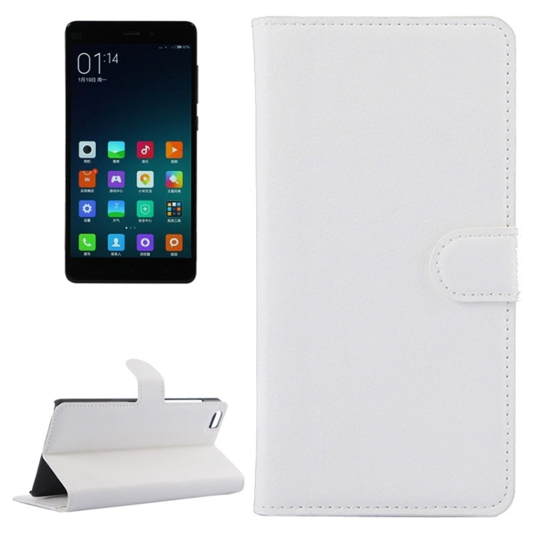 Litchi Texture Horizontal Flip Leather Case with Card Slots & Holder & Wallet for Xiaomi Mi Note