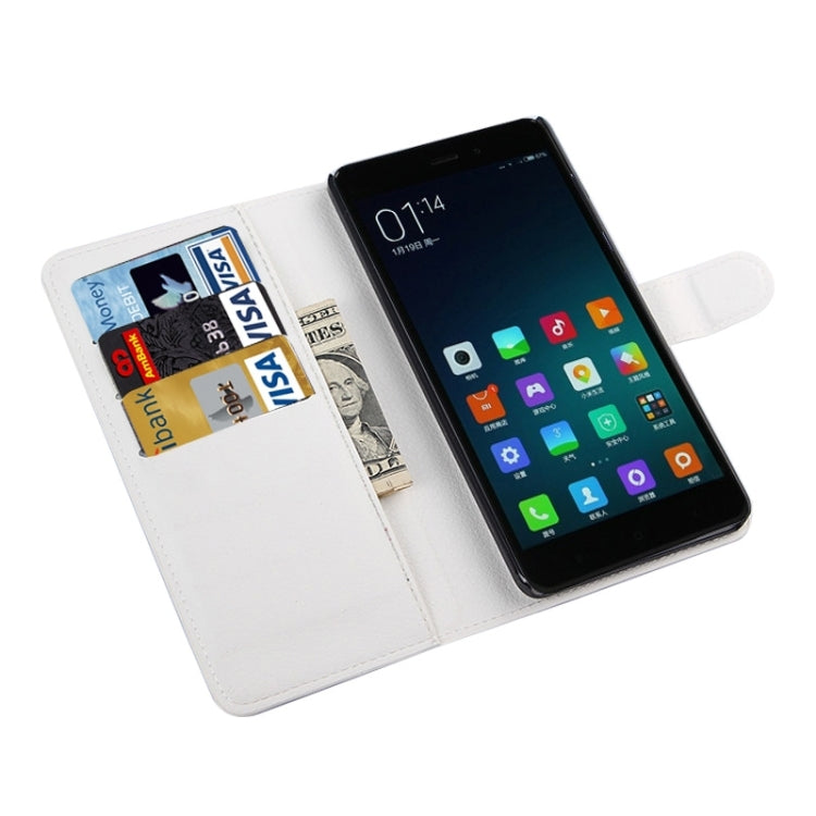 Litchi Texture Horizontal Flip Leather Case with Card Slots & Holder & Wallet for Xiaomi Mi Note