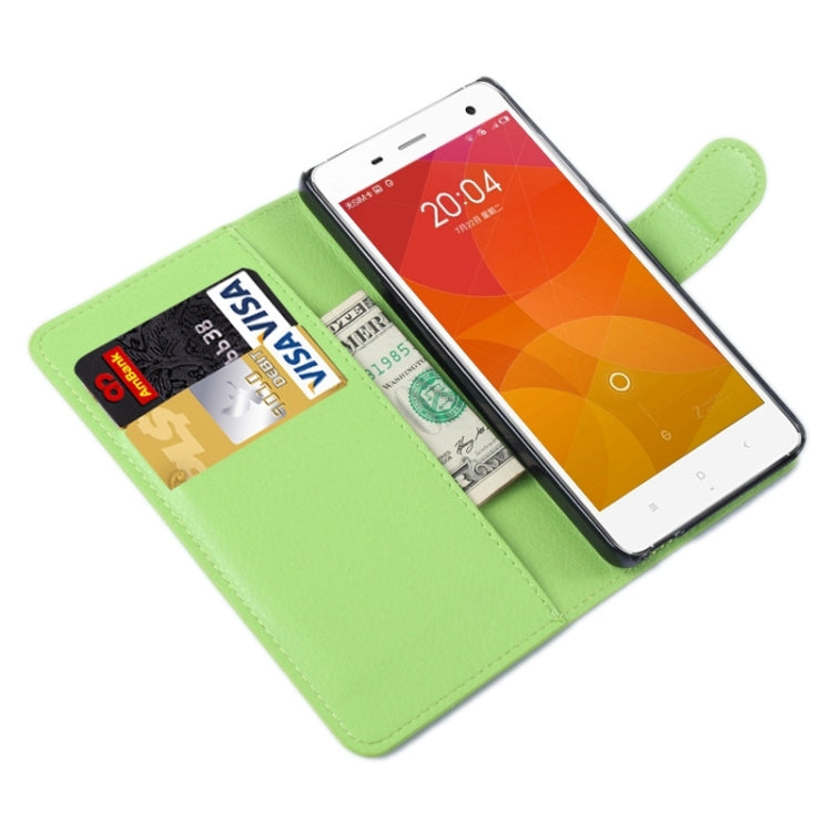 Litchi Texture Horizontal Flip Leather Case with Card Slots & Holder & Wallet for Xiaomi Mi 4