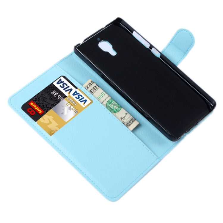 Litchi Texture Horizontal Flip Leather Case with Card Slots & Holder & Wallet for Xiaomi Mi 4