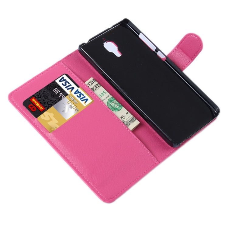 Litchi Texture Horizontal Flip Leather Case with Card Slots & Holder & Wallet for Xiaomi Mi 4
