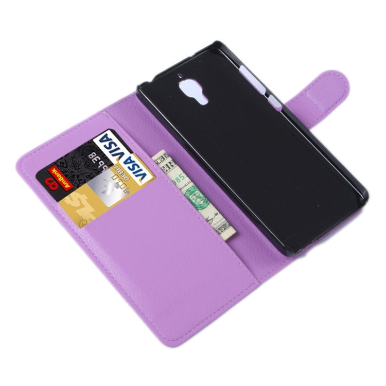 Litchi Texture Horizontal Flip Leather Case with Card Slots & Holder & Wallet for Xiaomi Mi 4
