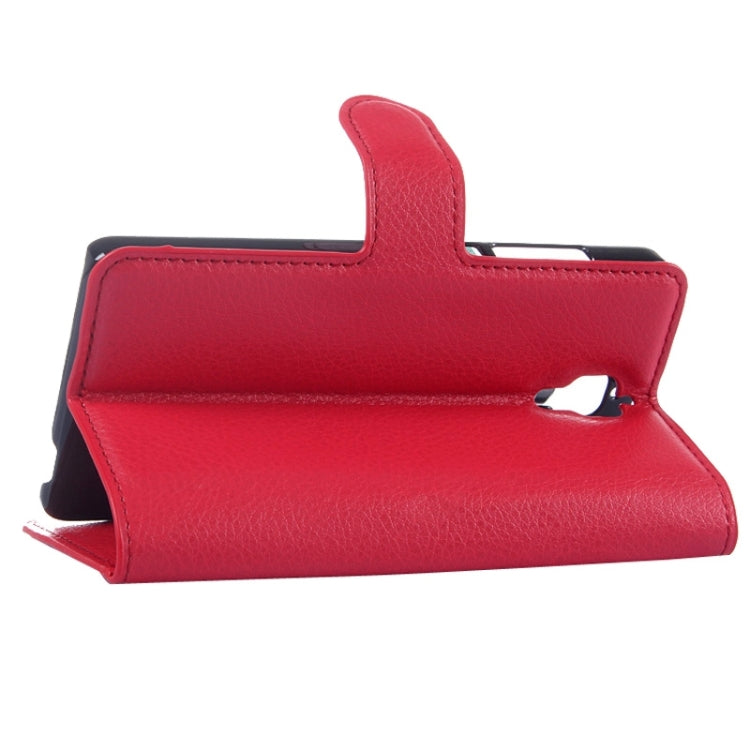 Litchi Texture Horizontal Flip Leather Case with Card Slots & Holder & Wallet for Xiaomi Mi 4