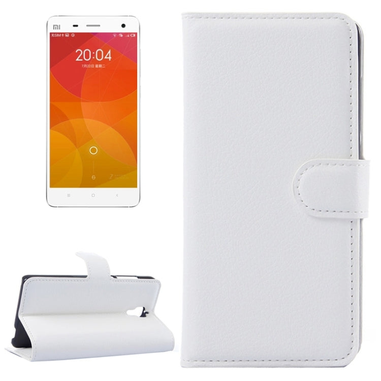 Litchi Texture Horizontal Flip Leather Case with Card Slots & Holder & Wallet for Xiaomi Mi 4