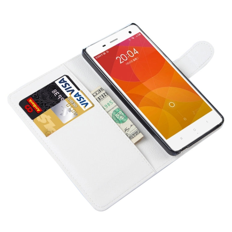 Litchi Texture Horizontal Flip Leather Case with Card Slots & Holder & Wallet for Xiaomi Mi 4