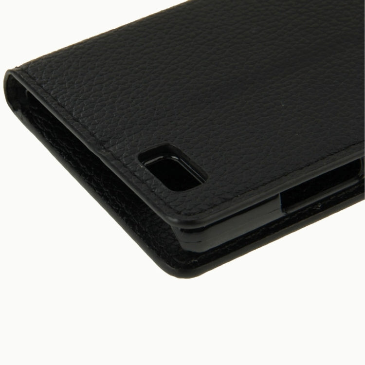 Litchi Texture Horizontal Flip Leather Case with Card Slots & Wallet & Holder for Huawei P8 Lite