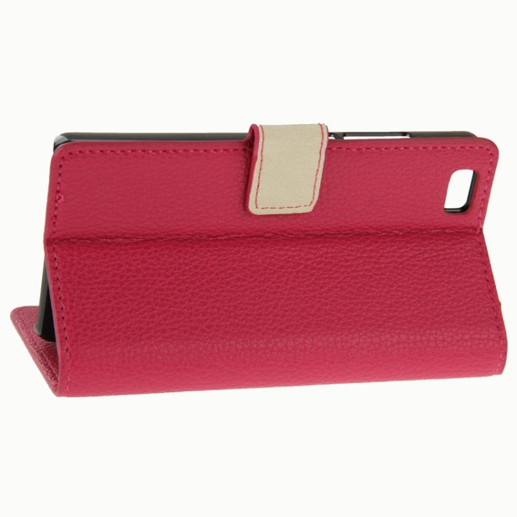 Litchi Texture Horizontal Flip Leather Case with Card Slots & Wallet & Holder for Huawei P8 Lite