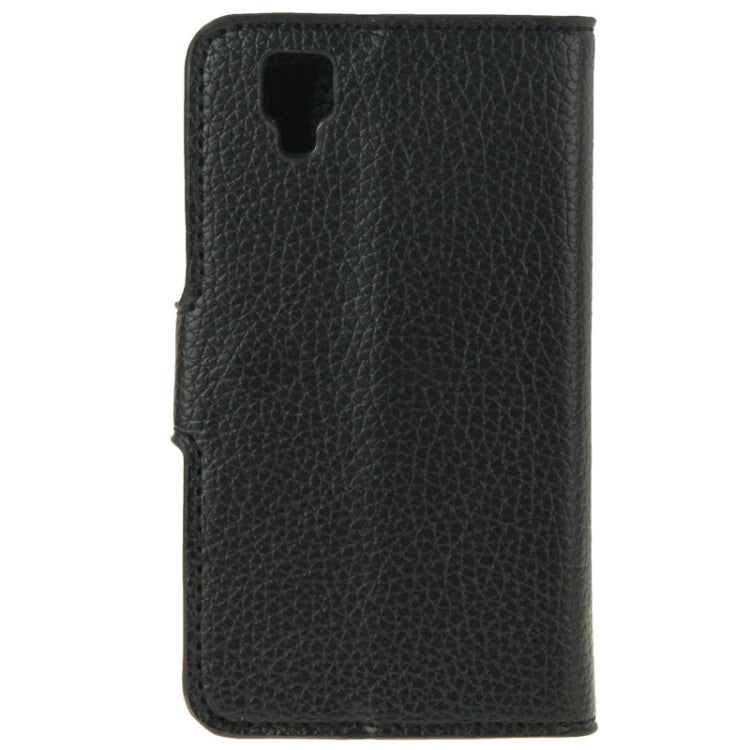 Litchi Texture Flip Leather Case with Holder & Card Slots & Wallet for Wiko Goa