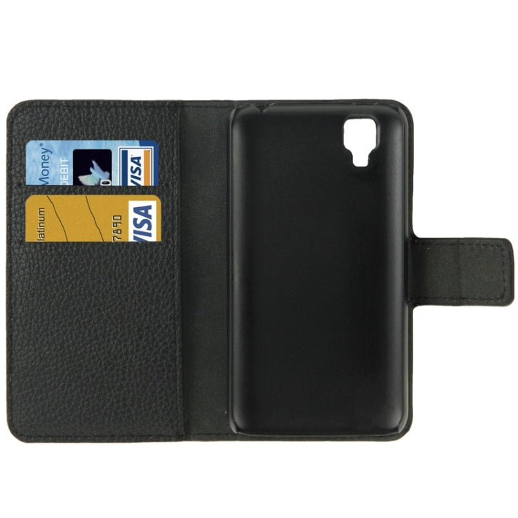 Litchi Texture Flip Leather Case with Holder & Card Slots & Wallet for Wiko Goa