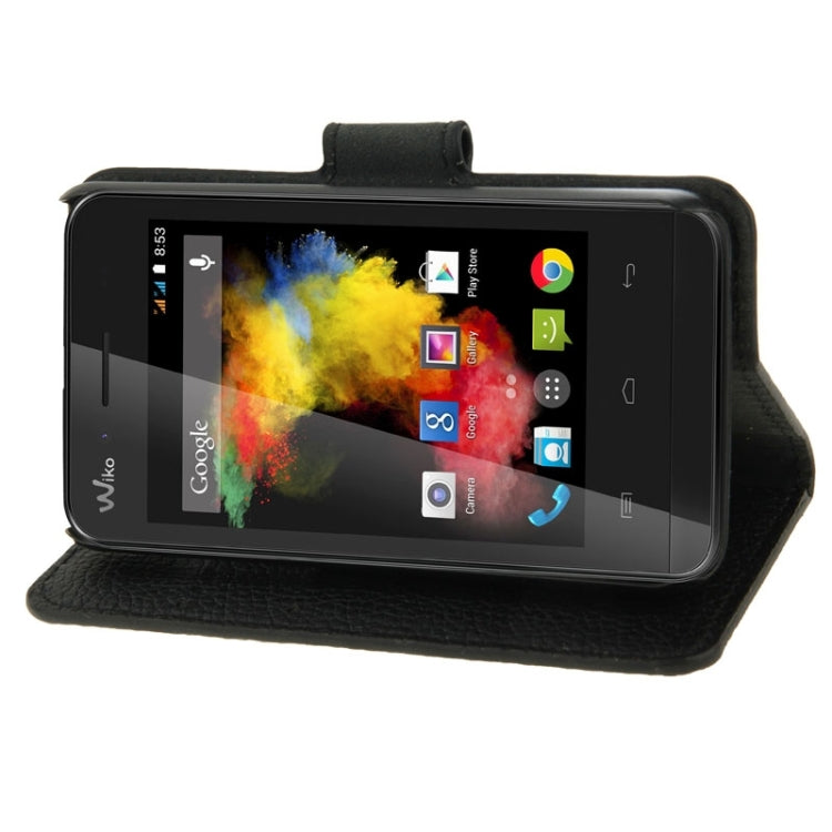 Litchi Texture Flip Leather Case with Holder & Card Slots & Wallet for Wiko Goa